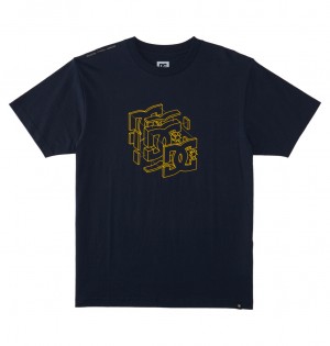 DC Rebuild Men T-Shirt Navy | US-2465JMG