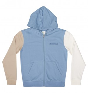 DC Riot Zip-Up Kids' Hoodie Blue | US-7839PQF