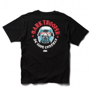 DC STAR WARS™ x DC Original Dark Trooper Men T-Shirt Black / Red | US-4283MVT