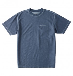 DC Sediment Men T-Shirt Indigo | US-1407UCV