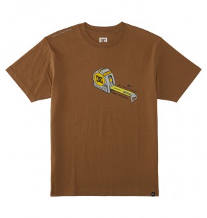 DC Size Matters Men T-Shirt Brown | US-9140UMB