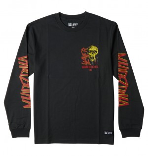 DC Slayer Seasons Long Sleeve Top Men T-Shirt Black | US-4672SVU