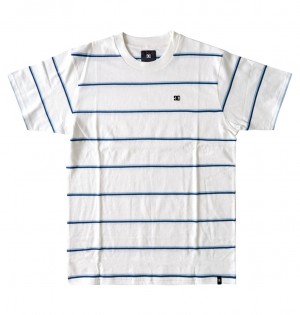 DC Spaced Out Stripe Short Sleeve Men T-Shirt Stripes | US-8214KQG