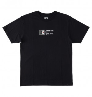 DC Split Star Men T-Shirt Black | US-1802FNU