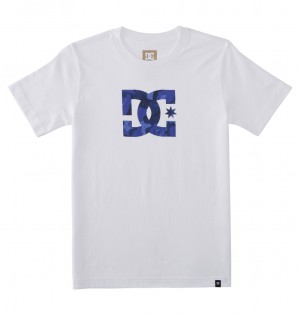 DC Star Kids' T-Shirt White / Camo | US-8401OMR