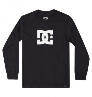 DC Star Long Sleeve Kids' T-Shirt Black | US-5603KXI