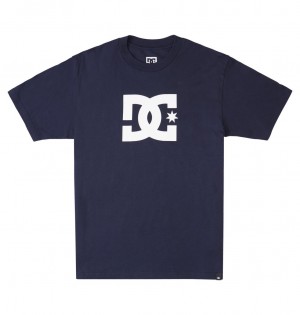 DC Star Men T-Shirt Navy | US-3261QJH