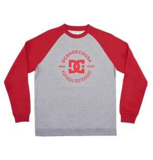 DC Star Pilot Men Sweatshirt Grey / Red | US-9032CBW