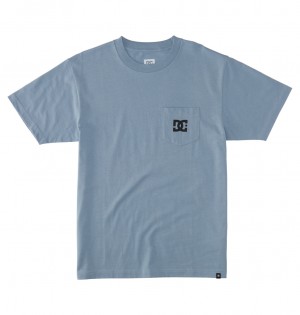 DC Star Pocket Pocket Men T-Shirt Blue | US-7342QTP