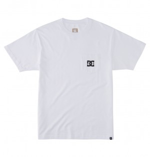 DC Star Pocket Pocket Men T-Shirt White | US-8960BCT