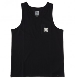 DC Star Pocket Pocket Vest Top Men T-Shirt Black | US-3547EMN