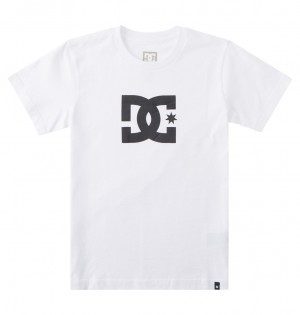 DC Star Short Sleeve Kids' T-Shirt White | US-3640YMQ