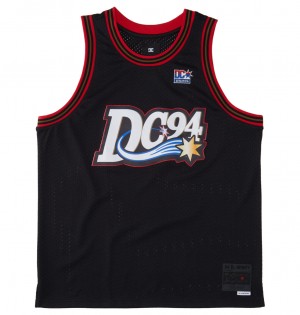 DC Starz 94 Jersey Muscle Vest Top Men T-Shirt Black | US-9480ULY