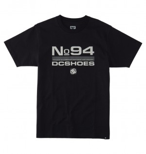 DC Static 94 Men T-Shirt Black | US-6301GNU