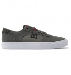 DC Teknic Men Sneakers Grey / Black / Red | US-0948LYP