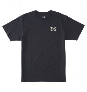 DC The Issue Men T-Shirt Ebony | US-3402PKO