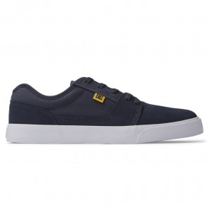 DC Tonik Leather Men Sneakers Navy / Blue | US-6710HTL