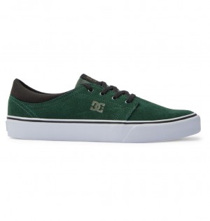 DC Trase Suede Men Sneakers Dark Green | US-3860ENU