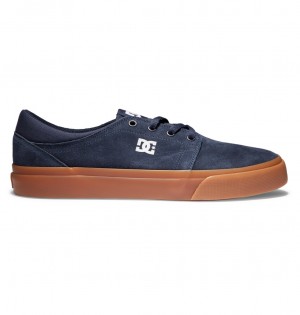 DC Trase Suede Men Sneakers Navy | US-5970WKY