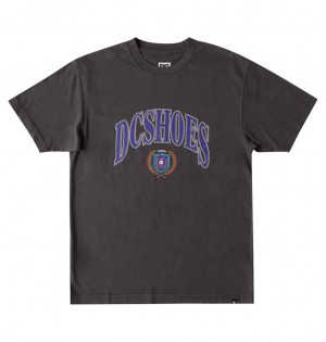 DC Upper Class Men T-Shirt Black Wash | US-7524IHS