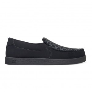 DC Villain Men Slip On Shoes Black | US-8021BDW