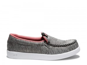 DC Villain Women Slip On Shoes Grey / Pink | US-7459PMI