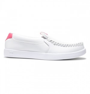 DC Villain Women Slip On Shoes White / Pink | US-1983VQU