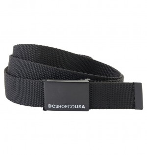 DC Web Men Belts Black | US-1367MBZ