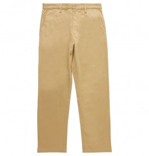 DC Worker Relaxed Chinos Men Pants Brown | US-8276OKH