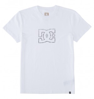 DC Zig Zag Men T-Shirt White | US-7531JIG