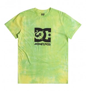 DC x Monegros Men T-Shirt Light Green | US-2385GSZ