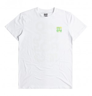 DC x Monegros Men T-Shirt White | US-6408NBX