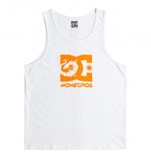 DC x Monegros Vest Men T-Shirt White | US-0249RFC