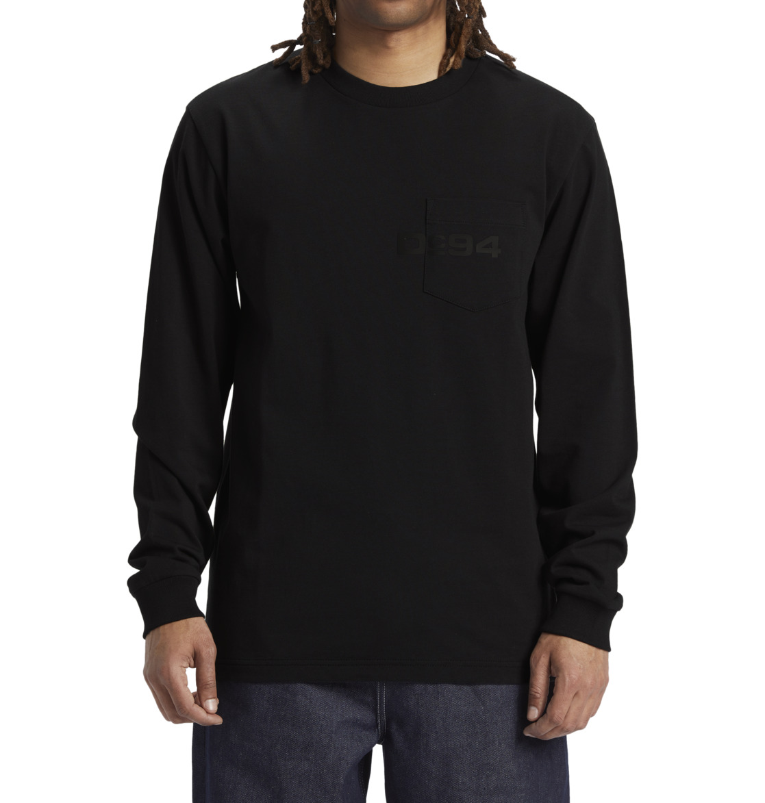 DC 1994 Long Sleeve Pocket Men T-Shirt Black | US-3892VLO