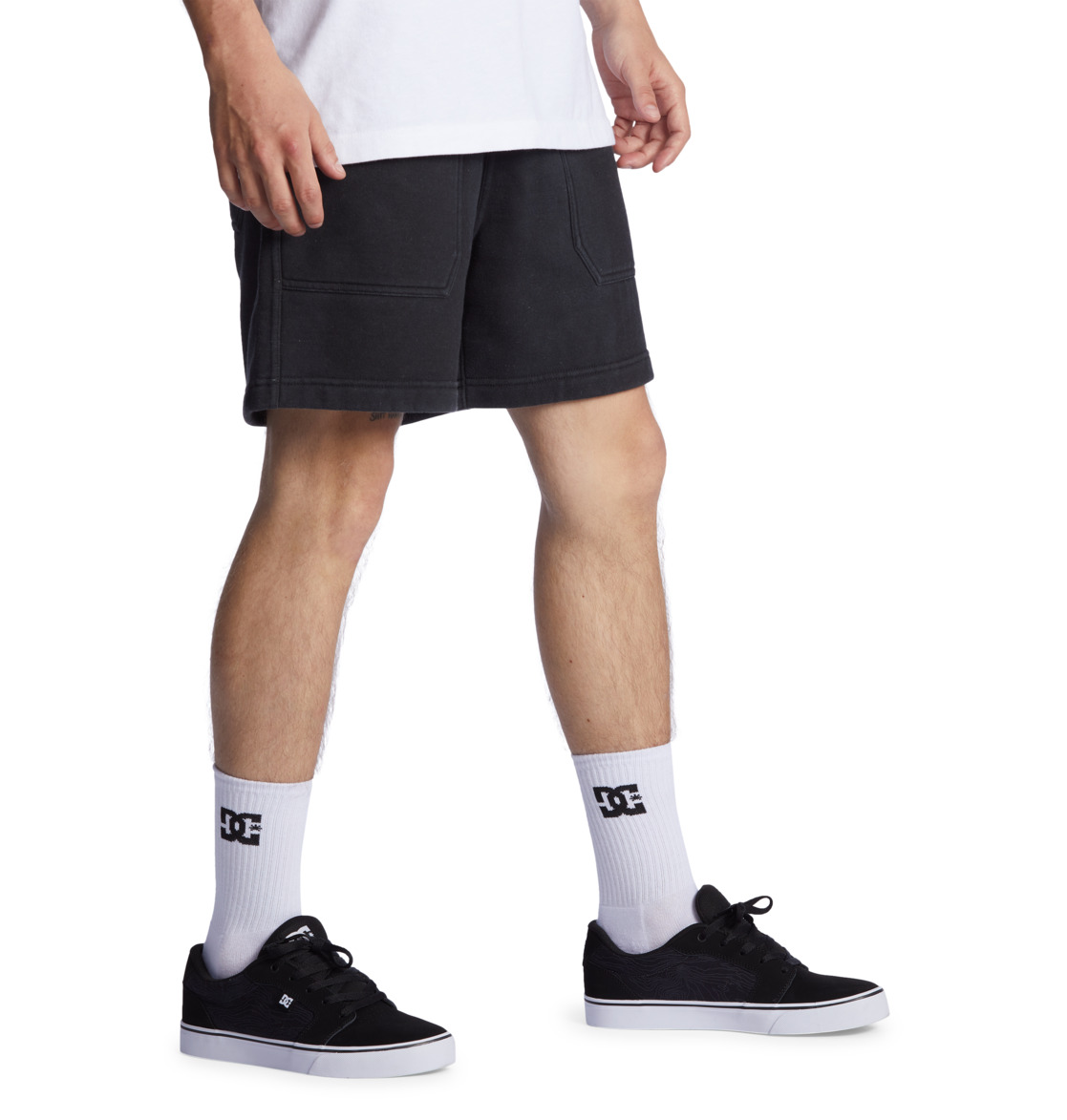 DC 1994 Sweat Men Shorts Black | US-0621CJZ