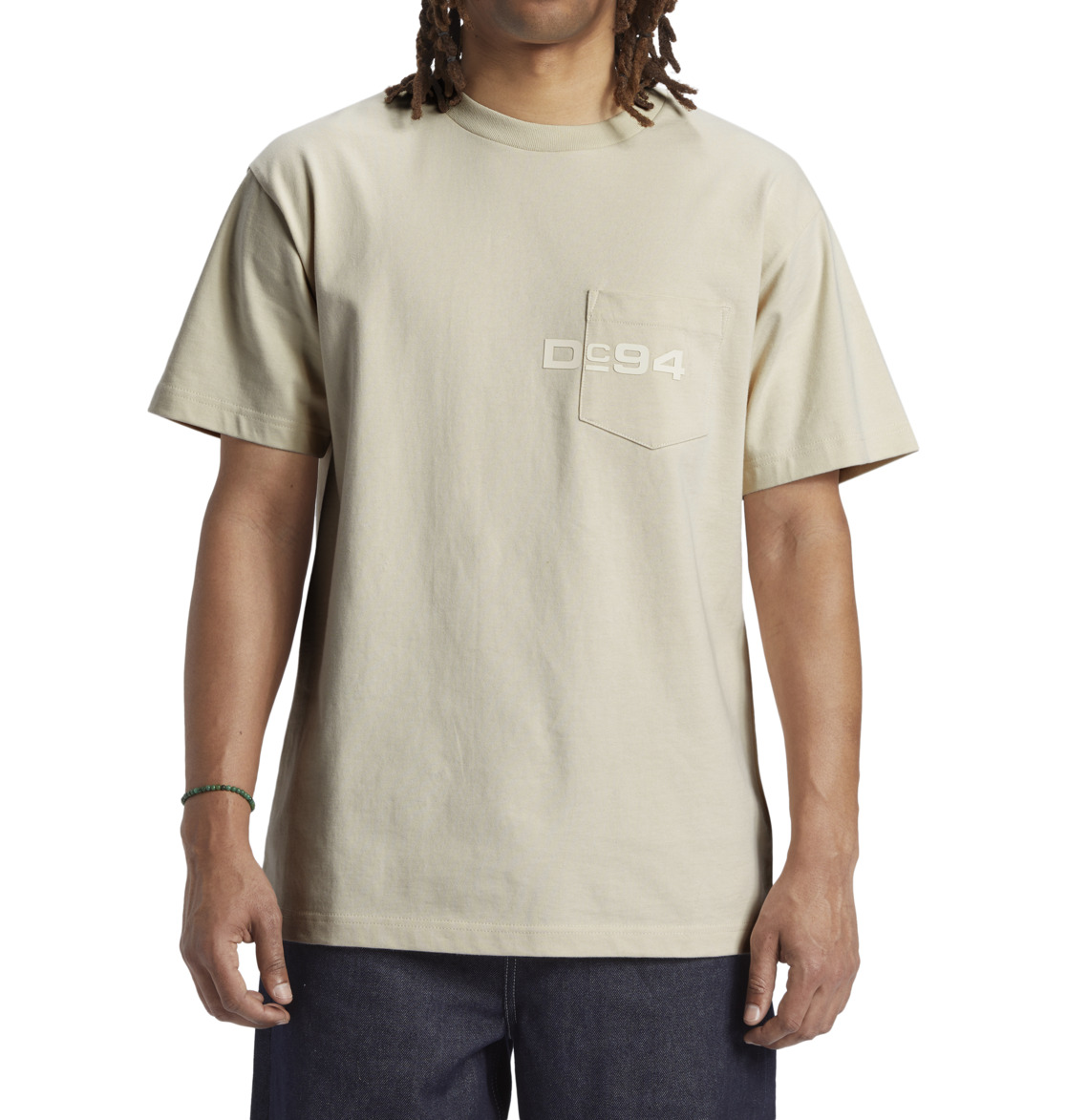 DC 1995 Pocket Men T-Shirt Beige | US-1962JPS