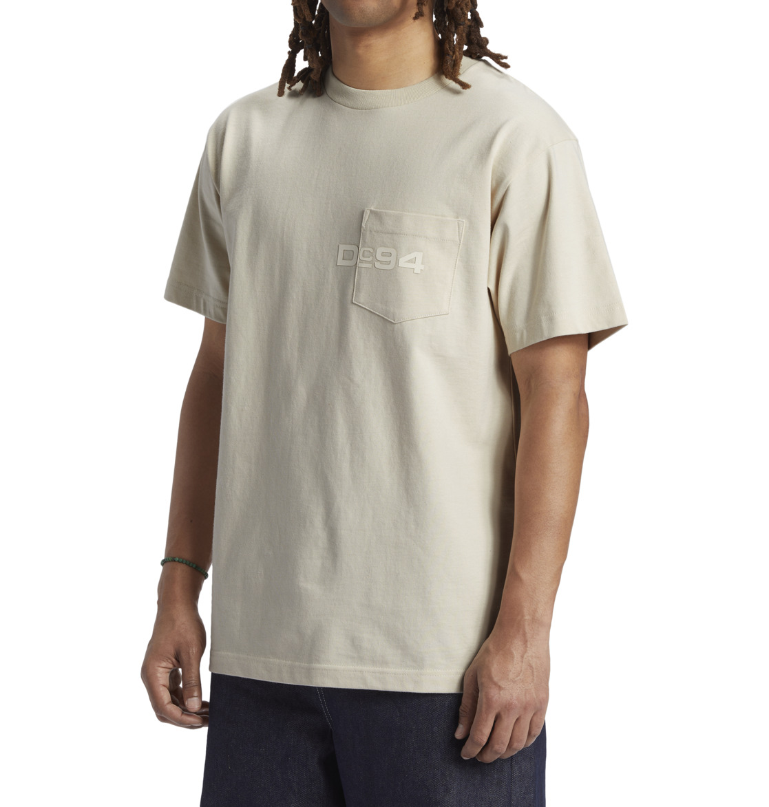 DC 1995 Pocket Men T-Shirt Beige | US-1962JPS