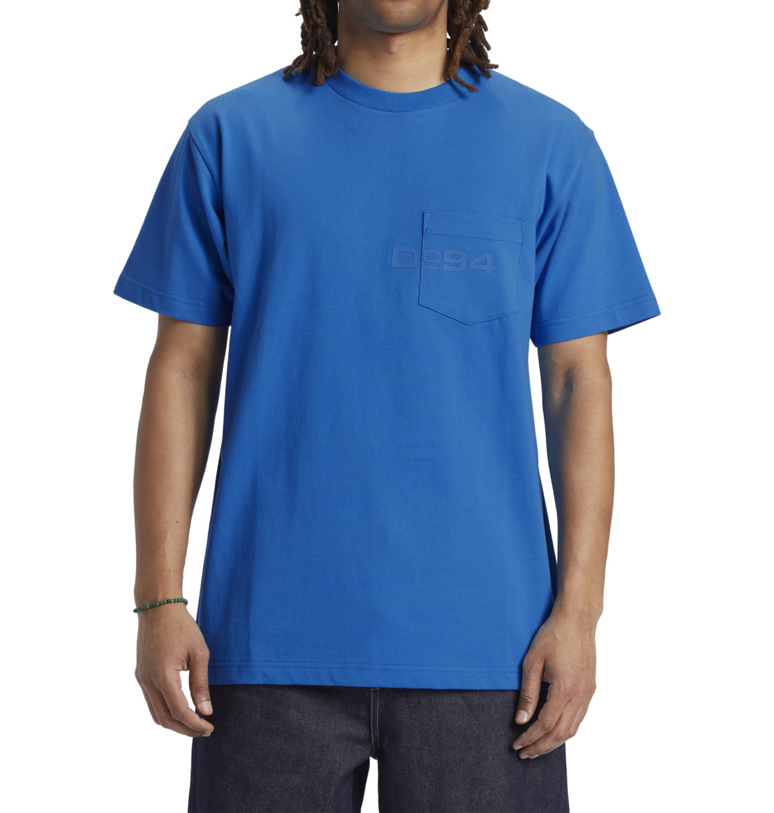 DC 1995 Pocket Men T-Shirt Blue | US-3798BEU