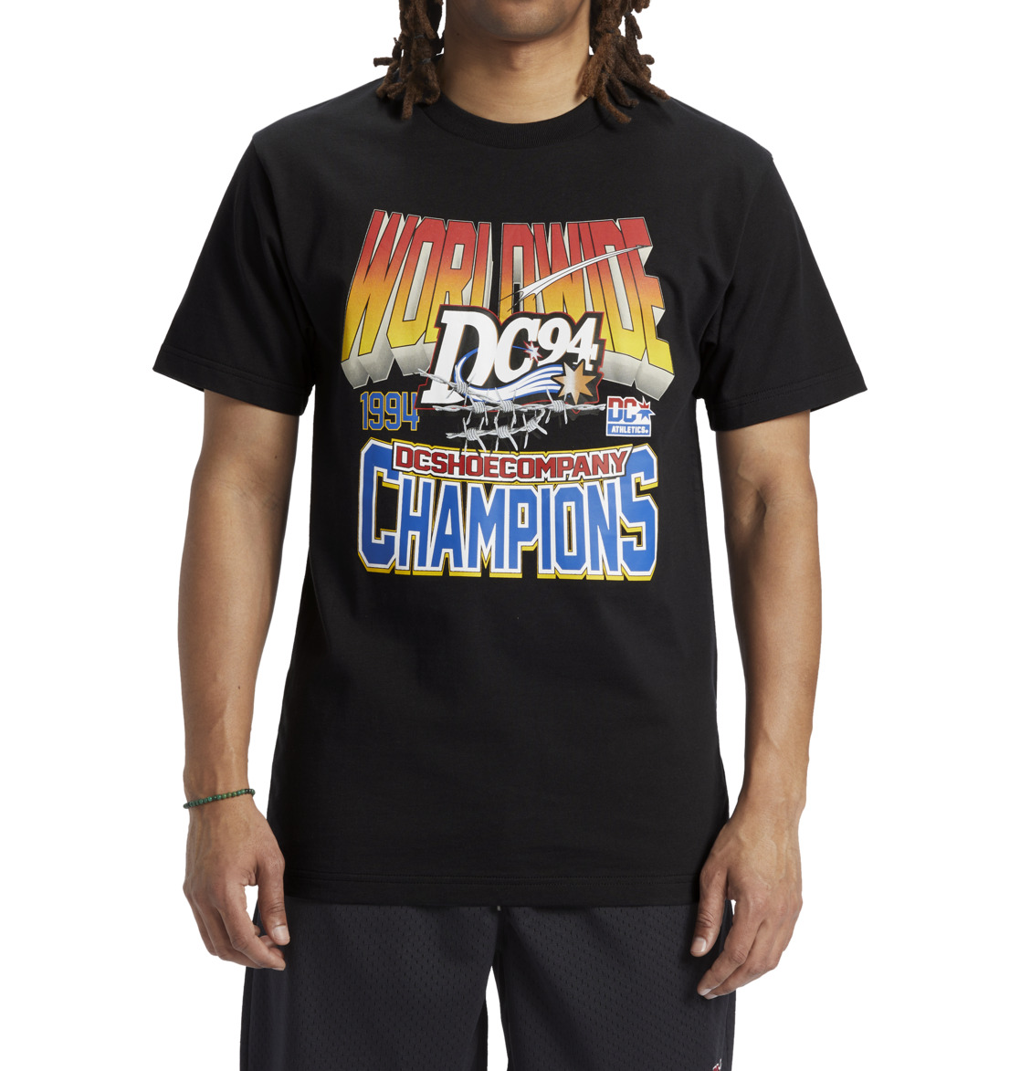 DC 94 Champs Men T-Shirt Black | US-3908HMC