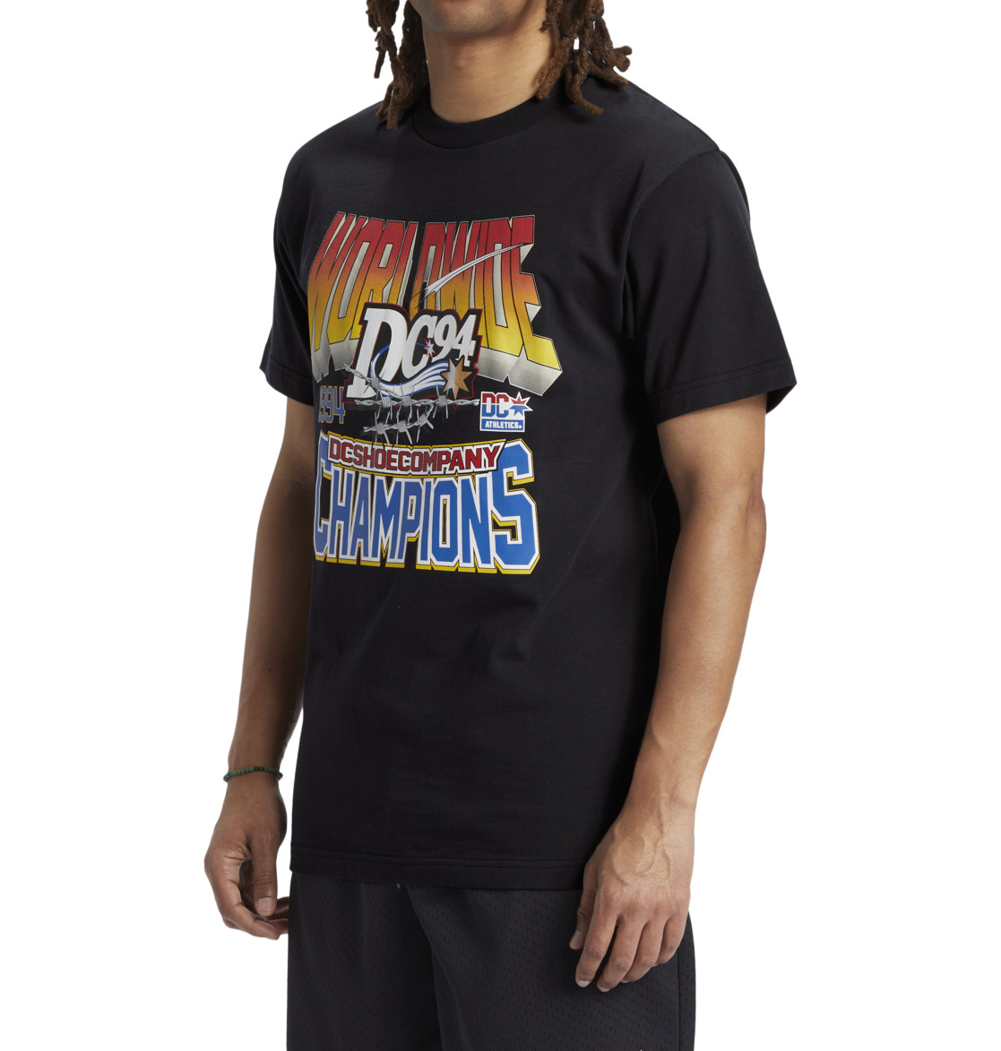 DC 94 Champs Men T-Shirt Black | US-3908HMC