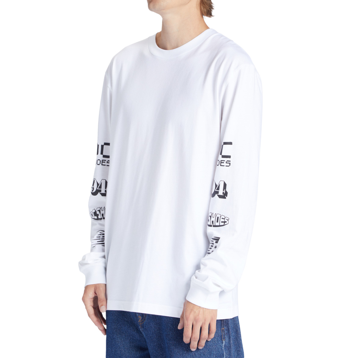 DC All Smiles Long Sleeve Men T-Shirt White | US-2410QLC