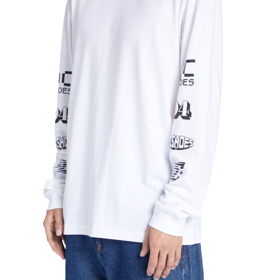 DC All Smiles Long Sleeve Men T-Shirt White | US-2410QLC