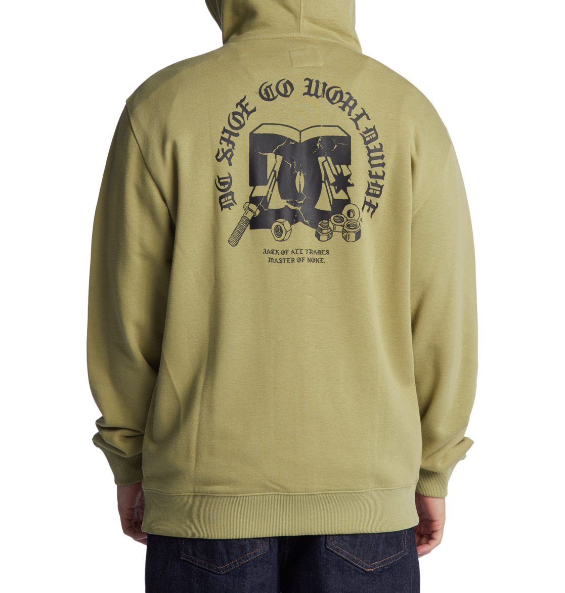 DC All Trades Zip-Up Men Hoodie Olive | US-2094RAK