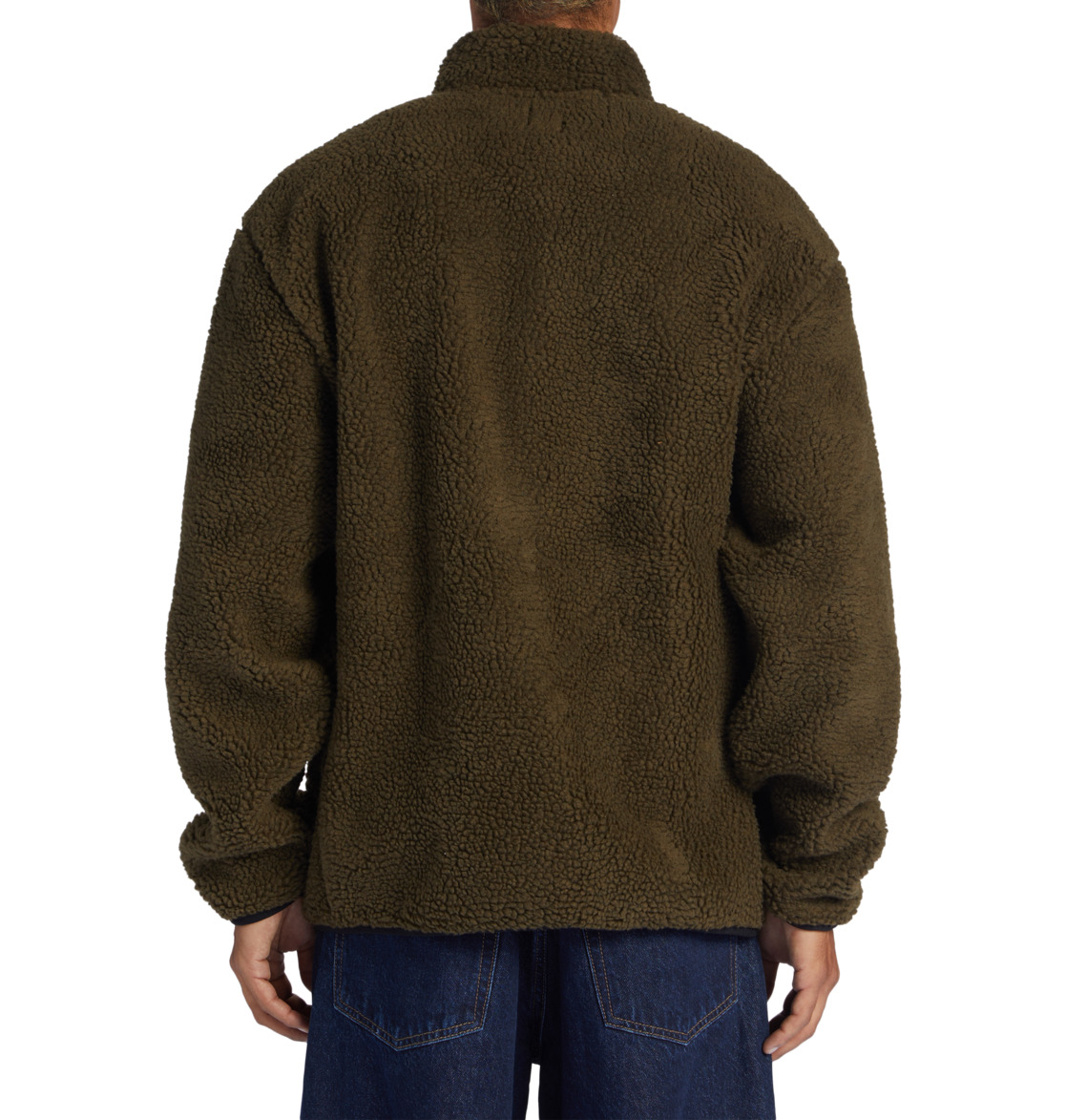 DC Amradical Zip-Up Mock Neck Fleece Men Sweatshirt Brown | US-6083NBK