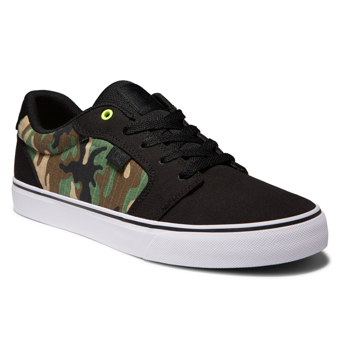 DC Anvil Canvas Men Sneakers Black / Camo | US-4591FOU