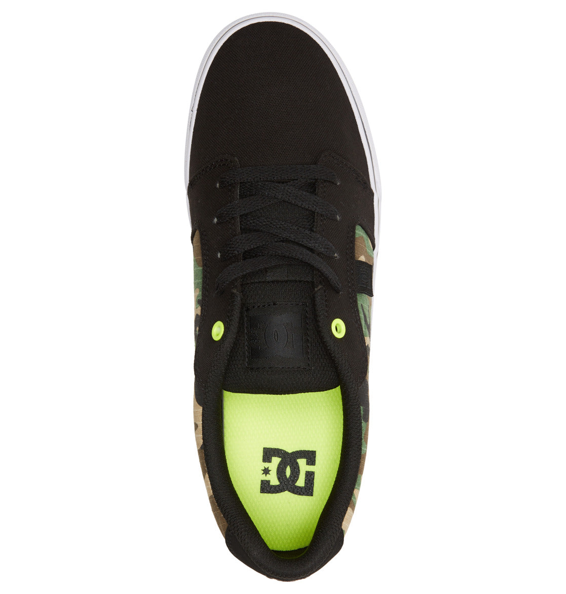 DC Anvil Canvas Men Sneakers Black / Camo | US-4591FOU