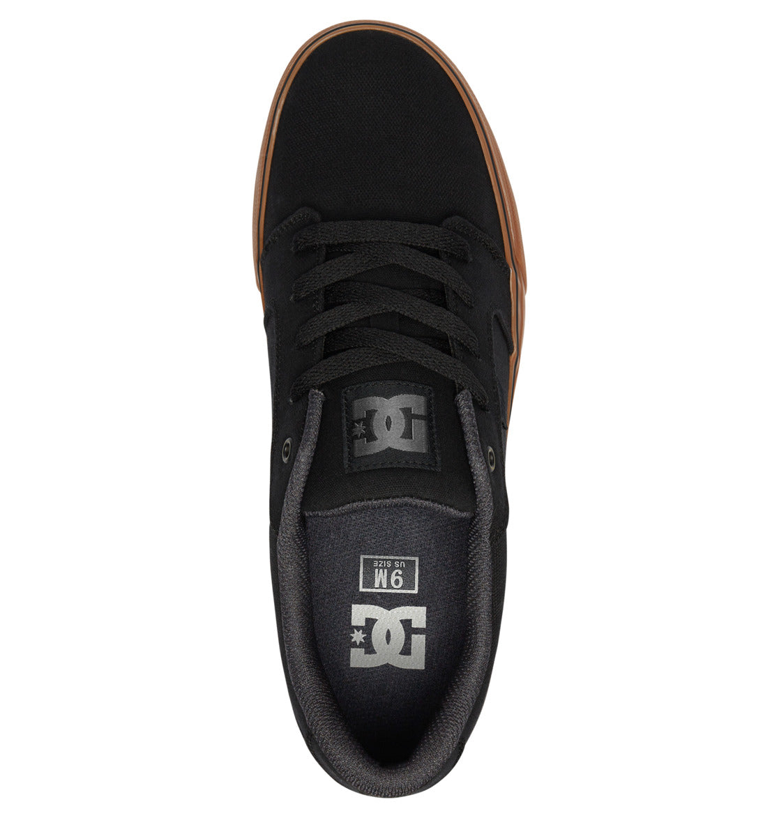 DC Anvil Canvas Men Sneakers Black | US-7965XKG