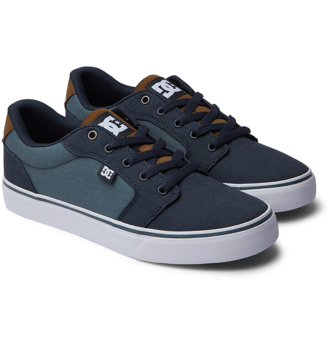 DC Anvil Canvas Men Sneakers Blue / Brown / White | US-3296EWT