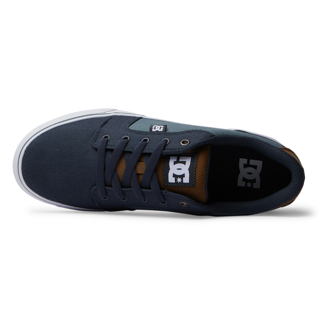 DC Anvil Canvas Men Sneakers Blue / Brown / White | US-3296EWT