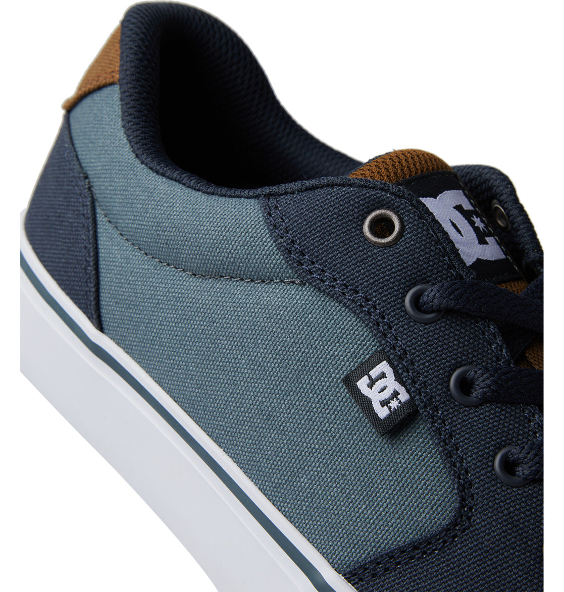 DC Anvil Canvas Men Sneakers Blue / Brown / White | US-3296EWT